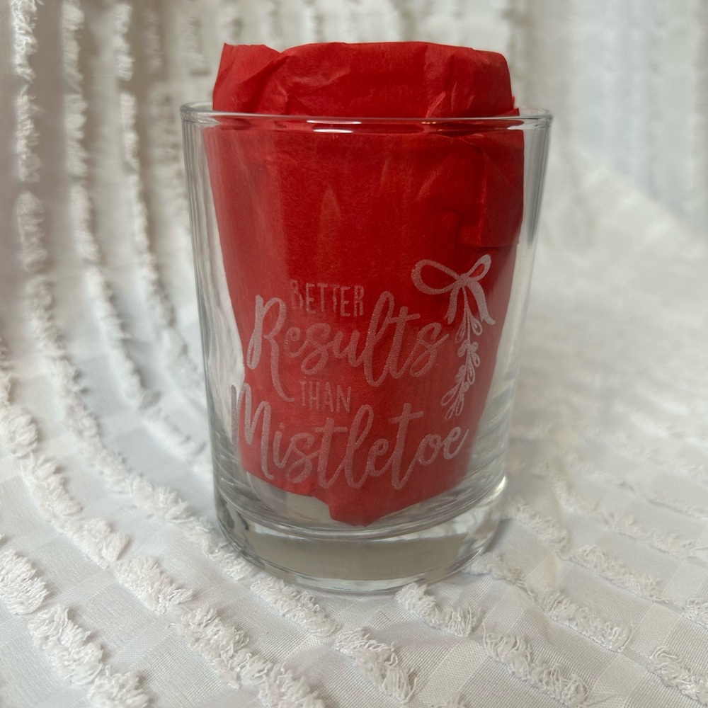 Better results‎ than mistletoe drink glass